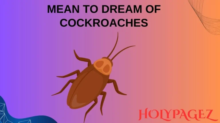Mean to Dream of Cockroaches