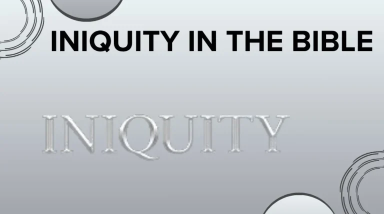Iniquity in the Bible